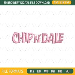 Chip N Dale Embroidery Logo Png