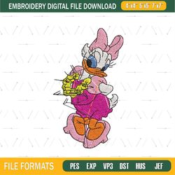 Beauty Daisy Duck Embroidery File Png
