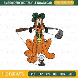 Pluto Golf Embroidery File Png