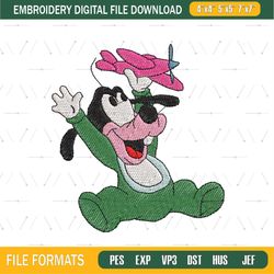 Adorable Goofy Embroidery Design Png