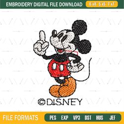Mickey Number One Disney Embroidery ,png