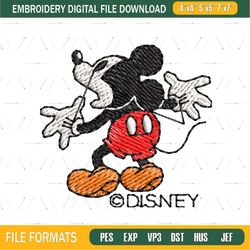 Mickey Surprise Embroidery Design ,png