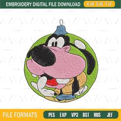 Goofy Christmas Ornament Embroidery Png