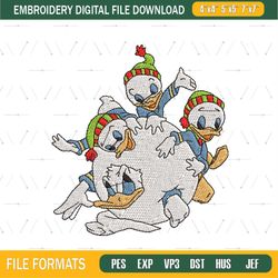 The Duck Tales Christmas Embroidery Png