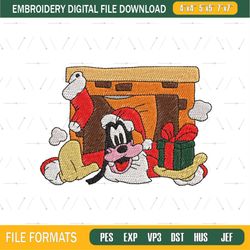 Santa Claus Goofy Christmas Embroidery Png