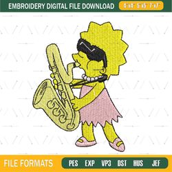 The Simpsons Lisas Sax Embroidery Png