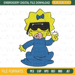 Cool Maggie Simpsons Embroidery Png