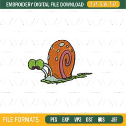 Gary The SpongeBob Snail Embroidery Png