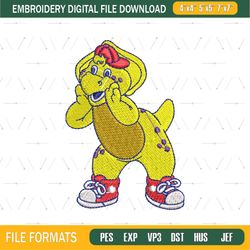 BJ The Dino Embroidery Png