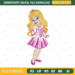 Young Aurora Princess Embroidery Png