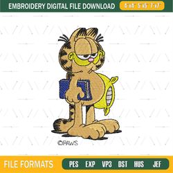 Garfield Book Day Embroidery Png