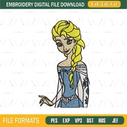 Beauty Princess Elsa Frozen Embroidery Png