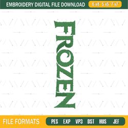 Disney Frozen Vertical Logo Embroidery Png