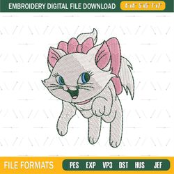 Pink Kitty Aristocats Marie Embroidery Png