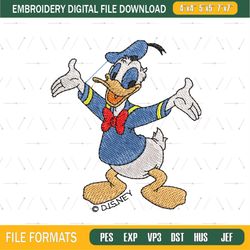 Disney Cartoon Donald Duck Embroidery