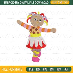 Dancing Upsy Daisy In The Night Garden Embroidery png