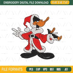 Santa Claus Daffy Duck Embroidery