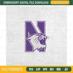 Northwestern Wildcats NCAA Logo Embroidery Design