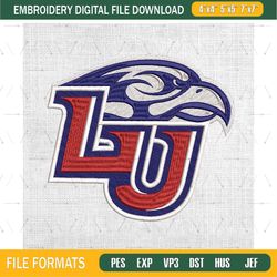 Liberty Flames NCAA Football Logo Embroidery Design