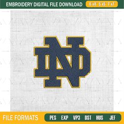 Notre Dame Fighting Irish NCAA Football Logo Embroidery Design