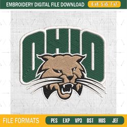 Ohio Bobcats NCAA Football Logo Embroidery Design