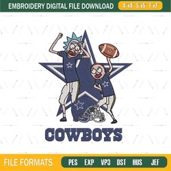 Rick And Morty Dallas Cowboys Embroidery