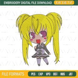 Anime Chibi embroidery design file png