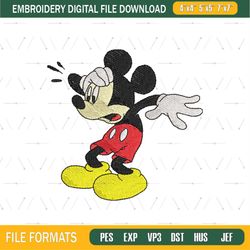 Mickey Mouse UhOh Design Embroidery File