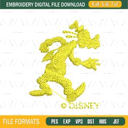 Embroidery Goofy Disney Design Png