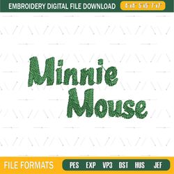 Minnie Mouse Logo Disney Embroidery Png