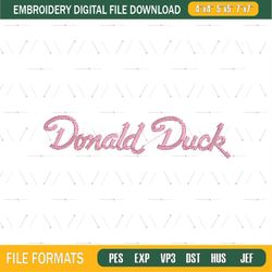 Donal Duck Logo Embroidery Design Png