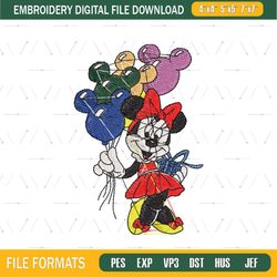 Minnie Mouse Embroidery Gift Design Png