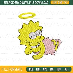 Lisa The Simpsons Family Embroidery Png