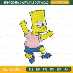 Bart Simpson Boy Embroidery Png