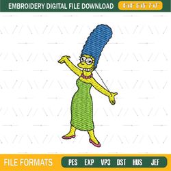 Lady Marge Simpson Embroidery Png