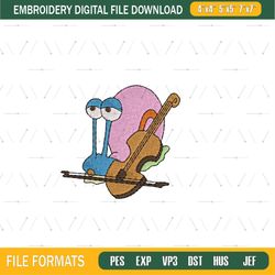 Gary The Snail Violin Embroidery Png