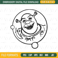 Smiling Shrek Embroidery Png
