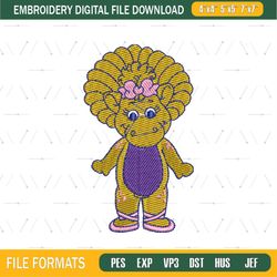 Barney Friend Baby Bop Embroidery Png