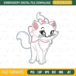 Disney Aristocats Kitty Marie Embroidery Png