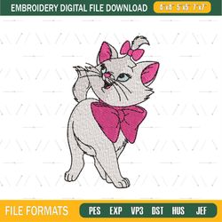 Disney Animated Marie Aristocats Embroidery Png