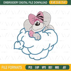Diddlina Mouse Cloud Embroidery