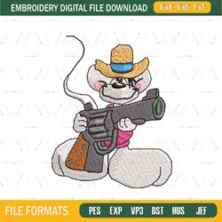 Big Gun Diddl Western Mouse Embroidery