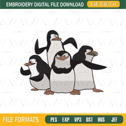 The Madagascar Penguins Embroidery