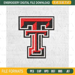Texas Tech Red Raiders NCAA Logo Embroidery Design