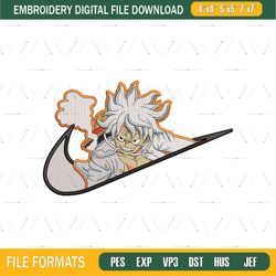 Luffy Gear Nike Embroidery Design Png