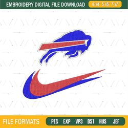 NFL Buffalo Bills, Nike NFL Embroidery Design, NFL Team Embroidery Design Png