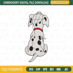 Dalmatian Puppy Back Embroidery