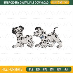 Animated Dalmatian Puppies Embroidery