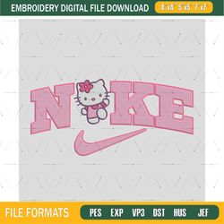 Nike Hello Kitty Embroidery Design, Nike Anime Embroidery Design