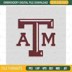 Texas A&M Aggies embroidery design, Texas A&M Aggies embroidery, logo Sport, Sport embroidery, NCAA embroidery.